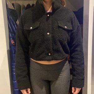 Cropped teddy bear coat from from M Boutique in a size large